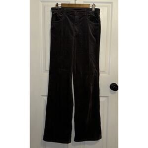 J Brand Joan Crop High Rise Corduroy Pants Sz 30 Wide Leg Sleepwalker Grey